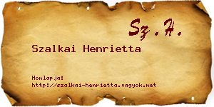 Szalkai Henrietta névjegykártya